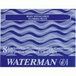 PACK 8 CARTUCHOS TINTA NEGRO LARGO WATERMAN