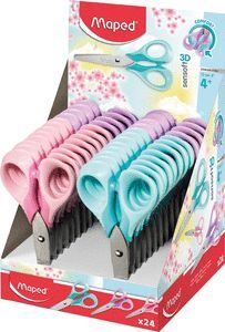 TIJERAS SENSOFT 13CM COLORES PASTEL