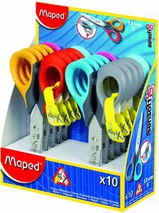 EXPOSITOR 10 TIJERAS SENSOFT 13.5CM ZURDOS