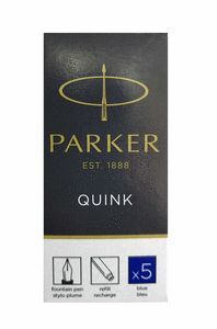 CAJA 5 CARTUCHOS PARKER AZUL LARGOS
