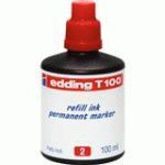 BOTE TINTA 100 ML ROJO EDDING PERMAMENTE