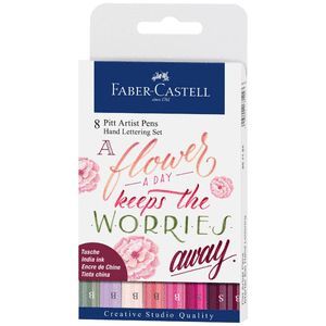 SET 8 ROTULADORES FABER CASTEL PITT HAND LETTERING
