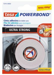 CINTA ADHESIVA DOBLE CARA 1.5X19MM POWERBOND