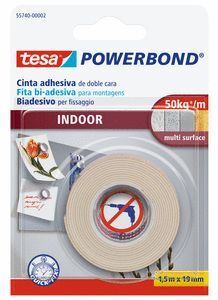 CINTA ADHESIVA DE DOBLE CARA TESA 1,5M X 19MM