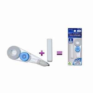 RECAMBIO CORRECTOR DUO CON GOMA DISPLAY 24 UNIDADE