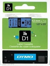 CINTA DYMO 12 X 7 mm. azul y negro