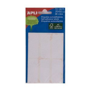 ETIQUETAS MINIBOLSA BLANCAS 20 X 50 MM 6 HOJAS