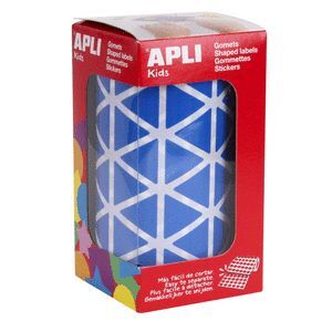 ROLLO GOMETS APLI TRIANGULOS AZULES 21X21X21