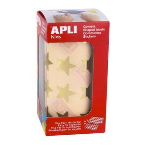 ROLLO GOMETS ESTRELLAS 19,5 MM METALIZADOS ORO