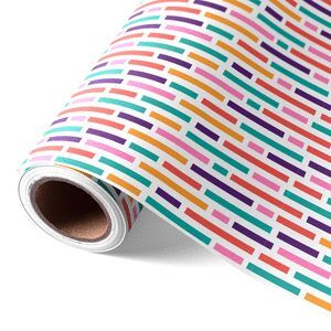 PAPEL REGALO BOBINA 31CM 2K LINEAS COLORES
