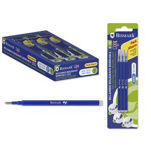 RECAMBIO AZUL BOLIGRAFO BORRABLE BISMARK BLISTER 3