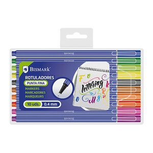 SET 10 ROTULADORES PUNTA FINA LETTERING