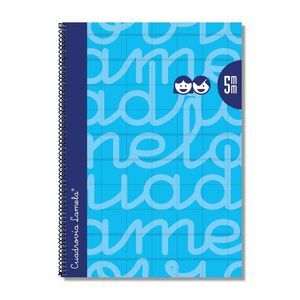 BLOC FOLIO LAMELA FORRADO CUADROVIA 5MM AZUL 90GRS