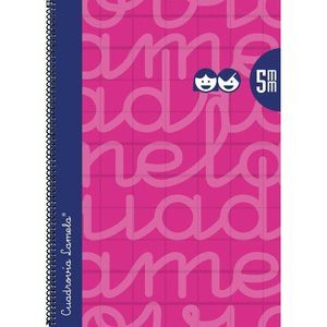 BLOC FOLIO LAMELA FORRADO CUADROVIA 5MM FUCSIA 90G