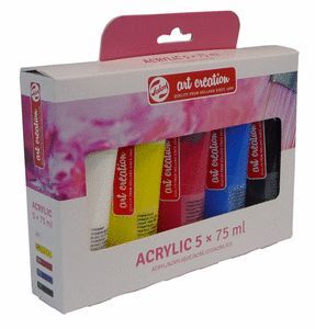 SET INICIACION ACRICLICO 5X75ML ART CREATION BASICOS