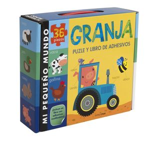 PEQUEÑO MUNDO. GRANJA. PUZLE Y LIBRO DE ADHESIVOS