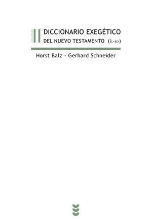 DICCIONARIO EXEGÉTICO DEL NUEVO TESTAMENTO (L-Z)