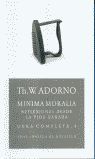 MINIMA MORALIA Reflexiones desde la vida dañada