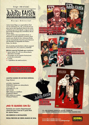 JUJUTSU KAISEN 29+30 PACK ESPECIAL (SIN DERECHO A  DEVOLUCIÓN)