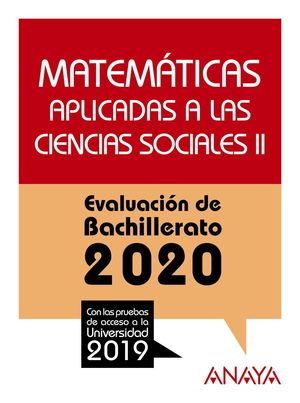 SELECTIVIDAD MATEMATICAS APLICADAS CC.SS II 2020
