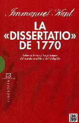 DISSERTATIO DEL 1770.