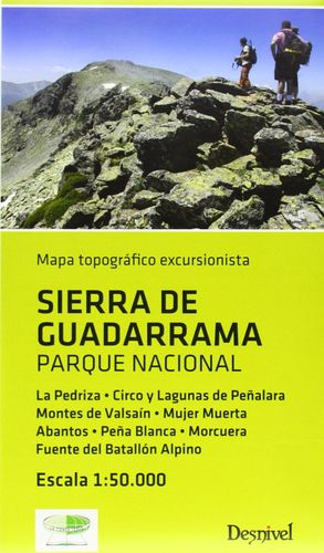 MAPA SIERRA DE GUADARRAMA PARQUE NACIONAL 1:50000 - MAPA TOPOGRÁFICO EXCURSIONISTA