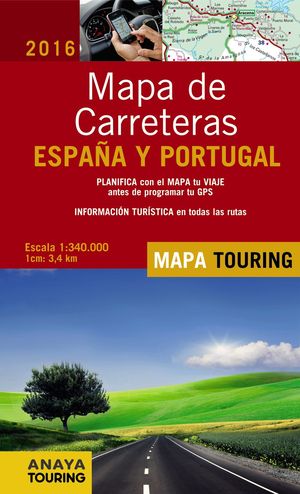 MAPA DE CARRETERAS DE ESPAÑA Y PORTUGAL 1:340.000