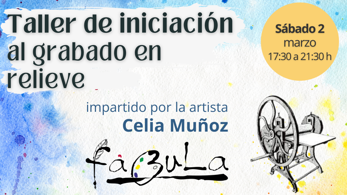 Os proponemos un nuevo taller de iniciación al grabado en relieve con planchas de fotopolímero, y a cargo de la artista Celia Muñoz